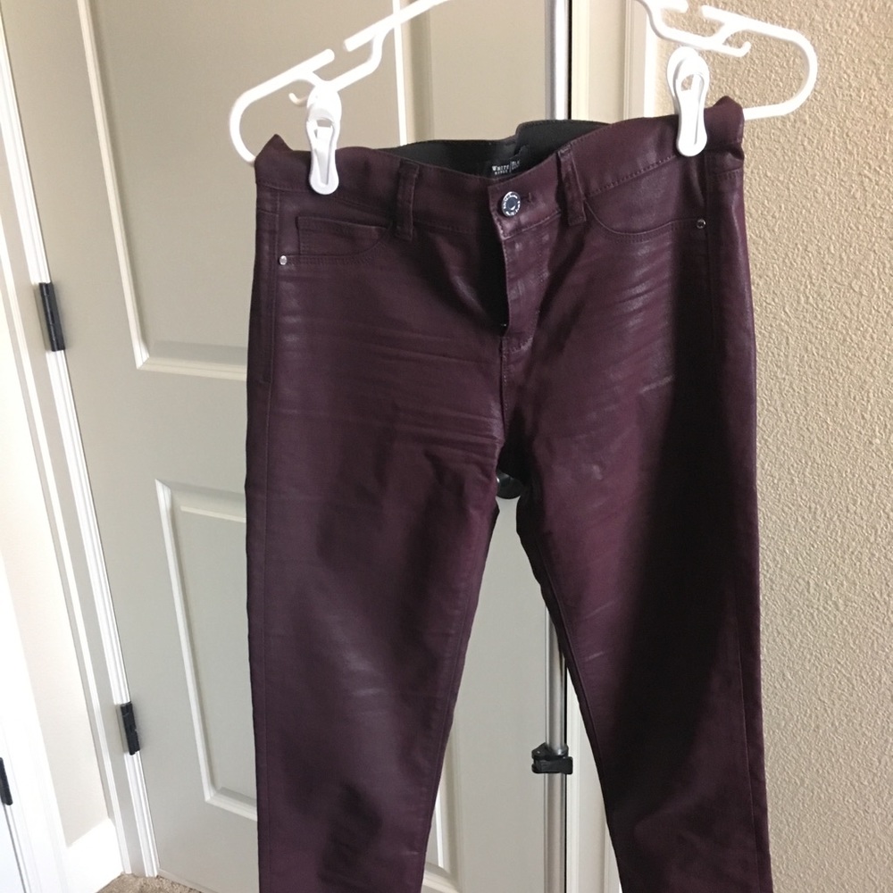 Whbm coated skinny jeans, size 2R